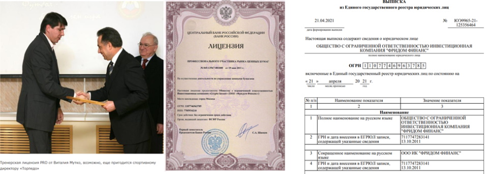 Ксерокопия «лицензии» с выпиской из ЕГРЮЛ