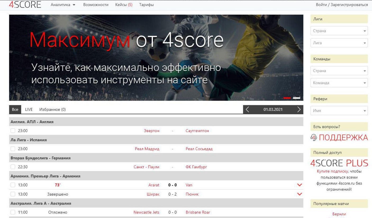 Сервис 4score.ru